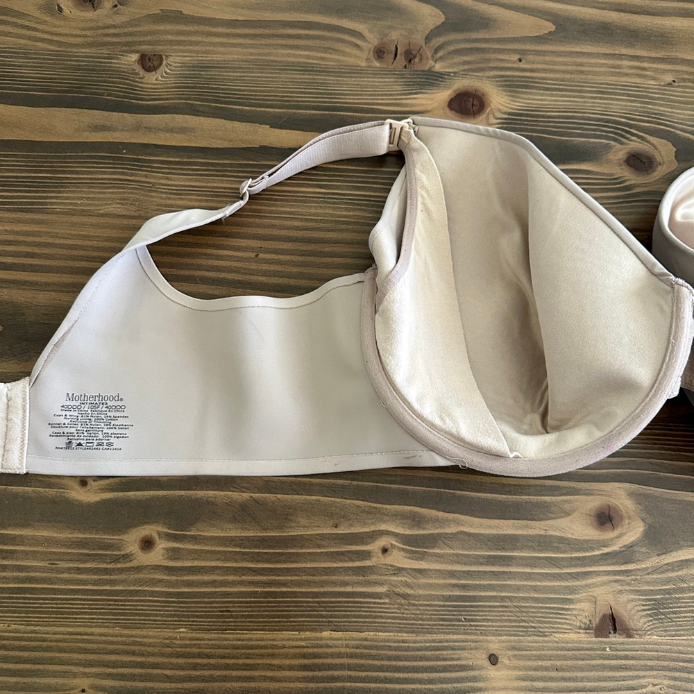 Women's Motherhood Beige Maternity Nursing Bra 40DDD / 40F Postpartum Intimates - Picture 5 of 8